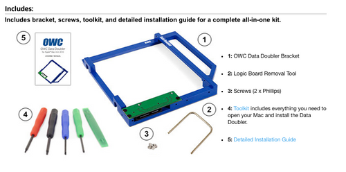 OWC Data Doubler Optical Bay Hard Drive/SSD Mounting Solution (for Mac Mini 2010) OWC Data Doubler Optical Bay Hard Drive/SSD Mounting Solution (for Mac Mini 2010)
